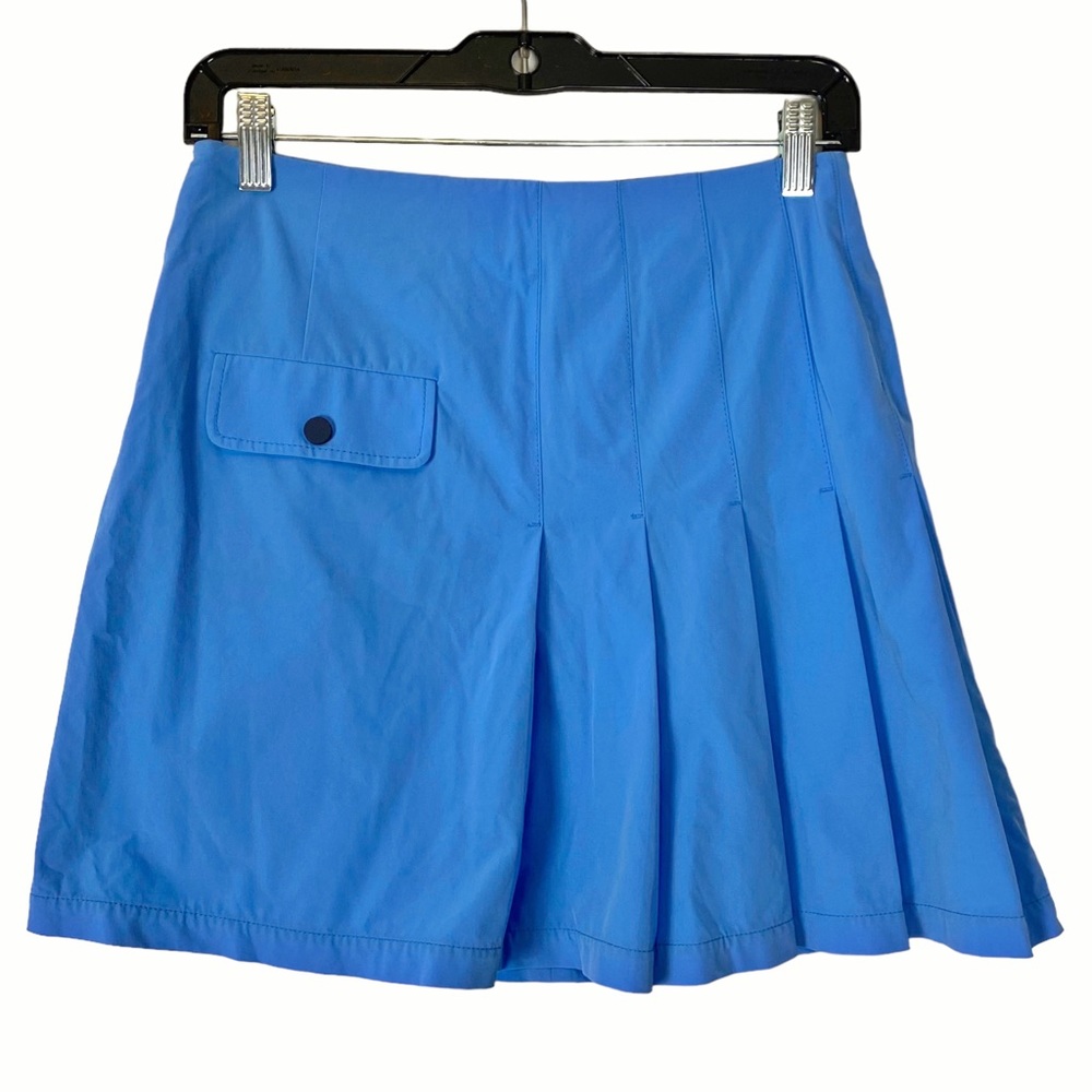 Tory Sport Blue Pocket Detail Pleated Mini Skirt Size S